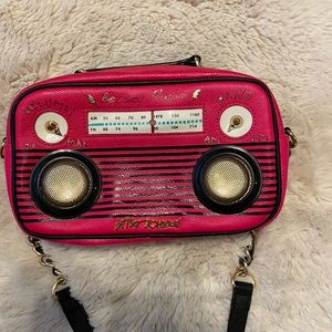 Betsey Johnson radio crossbody purse